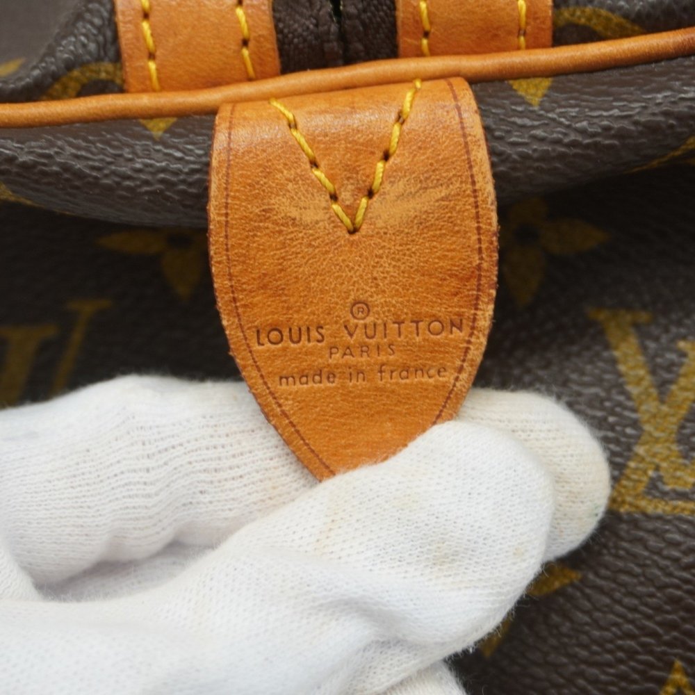 Louis Vuitton Boston Bag Monogram Sax Pool 45 M41624 Brown Men's Women's - Picture 5 of 14